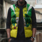 Custom Cricket African Nigeria Sleeveless Puffer Jacket Najeriya Yellow Greens Eagle