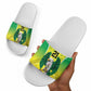 Custom Cricket African Nigeria Slide Sandals Najeriya Yellow Greens Eagle