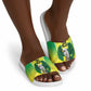 Custom Cricket African Nigeria Slide Sandals Najeriya Yellow Greens Eagle