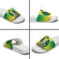 Custom Cricket African Nigeria Slide Sandals Najeriya Yellow Greens Eagle