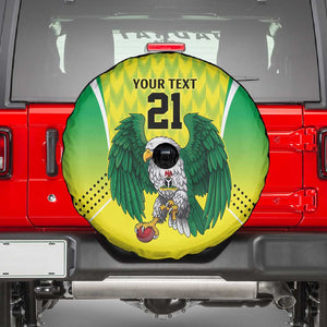 Custom Cricket African Nigeria Spare Tire Cover Najeriya Yellow Greens Eagle - African Pride