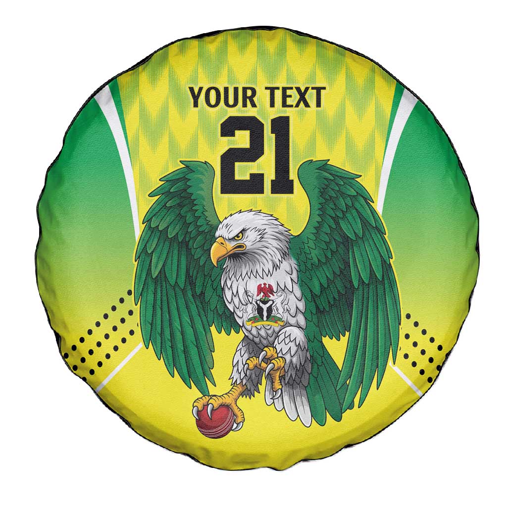 Custom Cricket African Nigeria Spare Tire Cover Najeriya Yellow Greens Eagle - African Pride