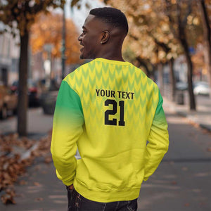 Custom Cricket African Nigeria Sweatshirt Najeriya Yellow Greens Eagle - African Pride