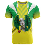 Custom Cricket African Nigeria T shirt Najeriya Yellow Greens Eagle - African Pride