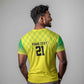 Custom Cricket African Nigeria T shirt Najeriya Yellow Greens Eagle - African Pride