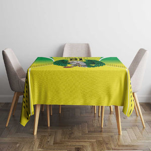 Custom Cricket African Nigeria Tablecloth Najeriya Yellow Greens Eagle - African Pride