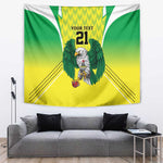 Custom Cricket African Nigeria Tapestry Najeriya Yellow Greens Eagle - African Pride