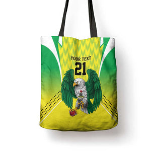 Custom Cricket African Nigeria Tote Bag Najeriya Yellow Greens Eagle