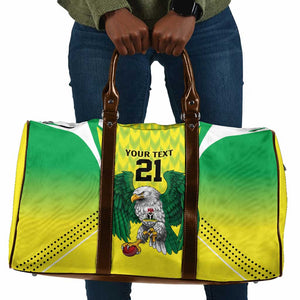 Custom Cricket African Nigeria Travel Bag Najeriya Yellow Greens Eagle