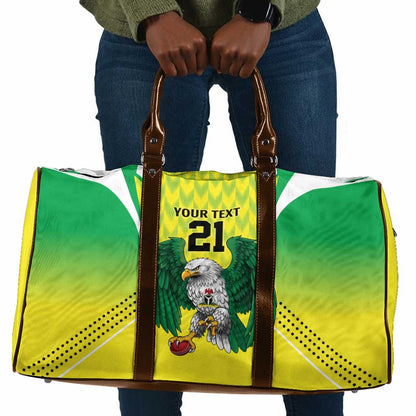 Custom Cricket African Nigeria Travel Bag Najeriya Yellow Greens Eagle