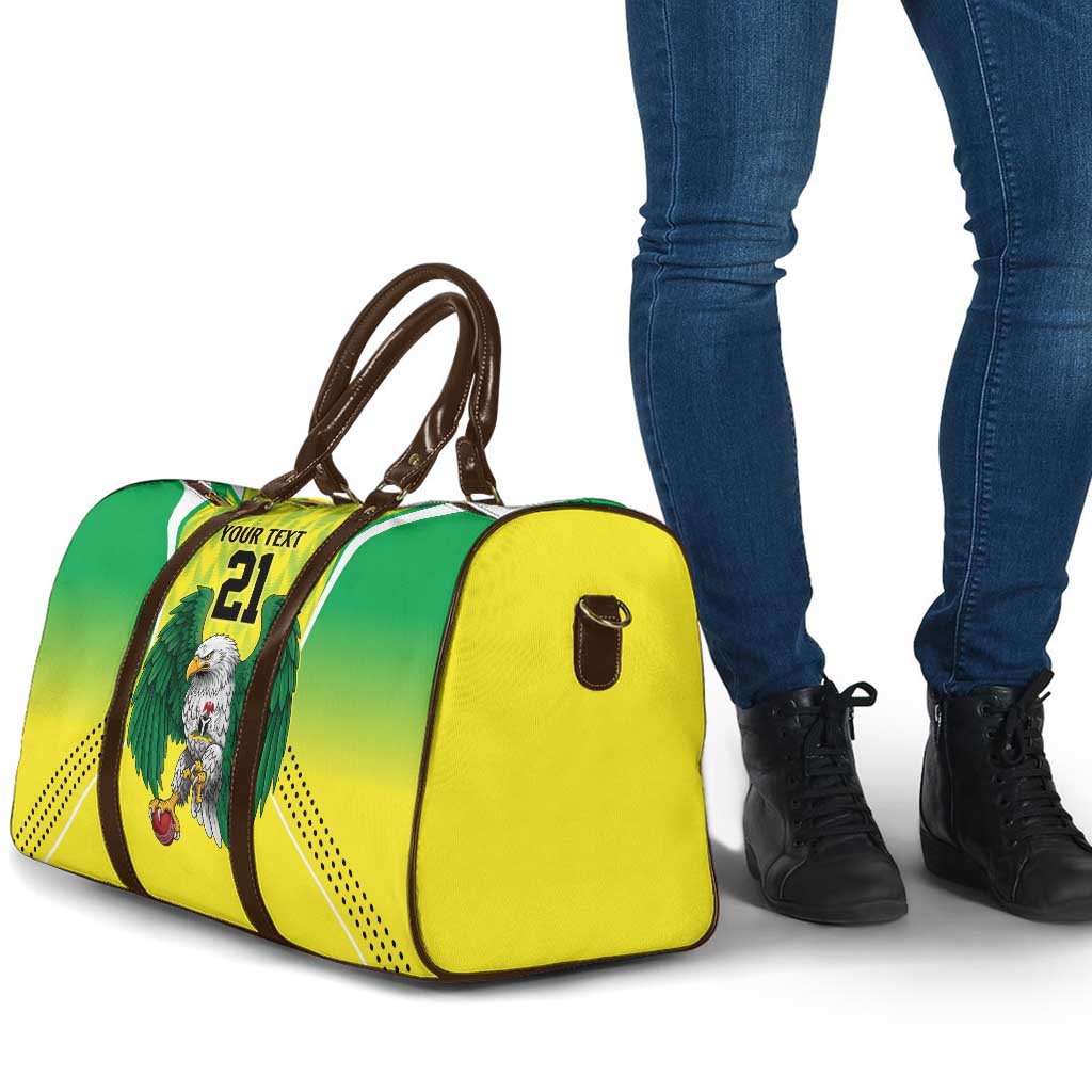 Custom Cricket African Nigeria Travel Bag Najeriya Yellow Greens Eagle