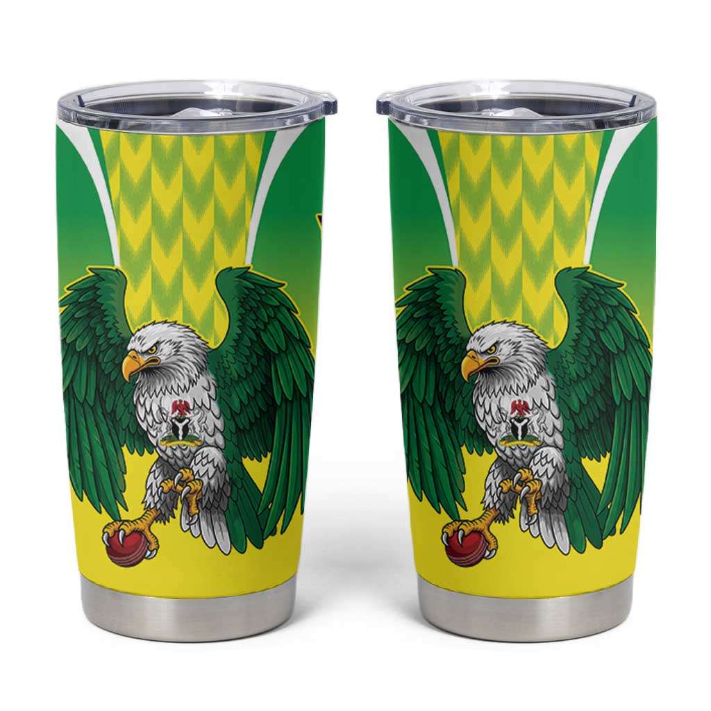 Custom Cricket African Nigeria Tumbler Cup Najeriya Yellow Greens Eagle - African Pride