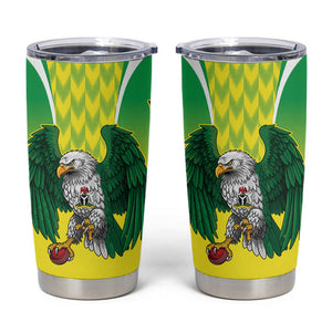 Custom Cricket African Nigeria Tumbler Cup Najeriya Yellow Greens Eagle - African Pride