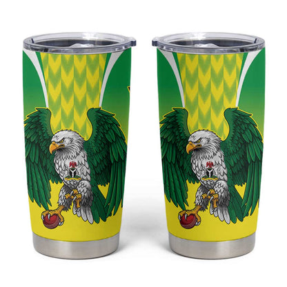 Custom Cricket African Nigeria Tumbler Cup Najeriya Yellow Greens Eagle - African Pride