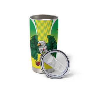 Custom Cricket African Nigeria Tumbler Cup Najeriya Yellow Greens Eagle - African Pride