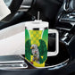 Custom Cricket African Nigeria Tumbler With Handle Najeriya Yellow Greens Eagle - African Pride