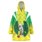 Custom Cricket African Nigeria Wearable Blanket Hoodie Najeriya Yellow Greens Eagle - African Pride