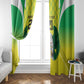 Custom Cricket African Nigeria Window Curtain Najeriya Yellow Greens Eagle - African Pride