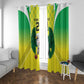 Custom Cricket African Nigeria Window Curtain Najeriya Yellow Greens Eagle - African Pride