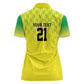 Custom Cricket African Nigeria Women Polo Shirt Najeriya Yellow Greens Eagle - African Pride