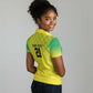 Custom Cricket African Nigeria Women Polo Shirt Najeriya Yellow Greens Eagle - African Pride