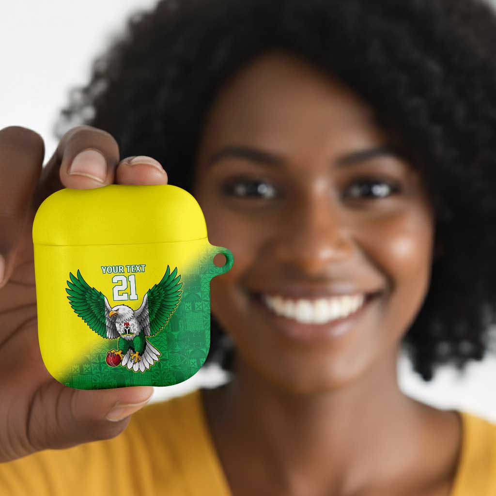 Custom Cricket African Nigeria AirPods Case Najeriya Angry Eagle Flag Motif