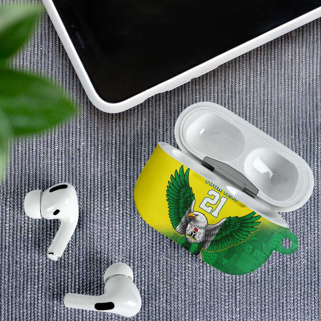 Custom Cricket African Nigeria AirPods Case Najeriya Angry Eagle Flag Motif