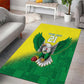 Custom Cricket African Nigeria Area Rug Najeriya Angry Eagle Flag Motif - African Pride