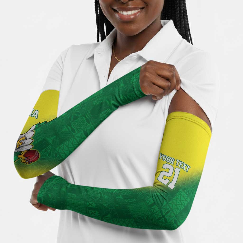 Custom Cricket African Nigeria Arm Sleeves Najeriya Angry Eagle Flag Motif