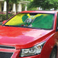 Custom Cricket African Nigeria Auto Sun Shade Najeriya Angry Eagle Flag Motif