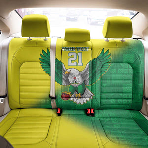 Custom Cricket African Nigeria Back Car Seat Cover Najeriya Angry Eagle Flag Motif - African Pride