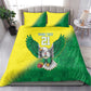 Custom Cricket African Nigeria Bedding Set Najeriya Angry Eagle Flag Motif - African Pride