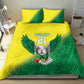 Custom Cricket African Nigeria Bedding Set Najeriya Angry Eagle Flag Motif - African Pride