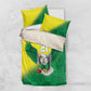 Custom Cricket African Nigeria Bedding Set Najeriya Angry Eagle Flag Motif - African Pride