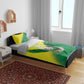 Custom Cricket African Nigeria Bedding Set Najeriya Angry Eagle Flag Motif - African Pride