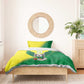 Custom Cricket African Nigeria Bedding Set Najeriya Angry Eagle Flag Motif - African Pride