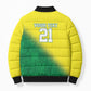 Custom Cricket African Nigeria Bomber Puffer Jacket Najeriya Angry Eagle Flag Motif
