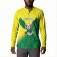 Custom Cricket African Nigeria Button Sweatshirt Najeriya Angry Eagle Flag Motif