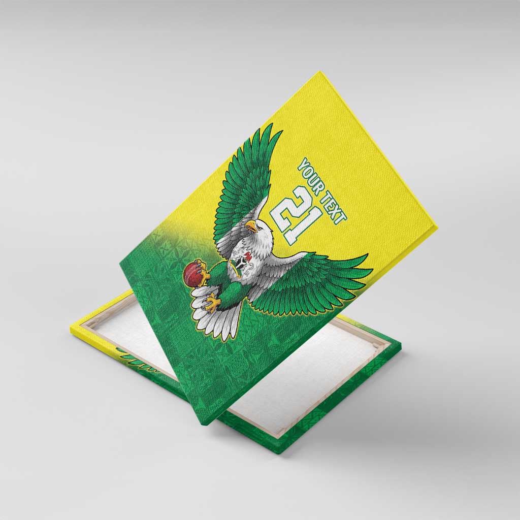 Custom Cricket African Nigeria Canvas Wall Art Najeriya Angry Eagle Flag Motif - African Pride