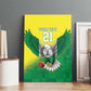 Custom Cricket African Nigeria Canvas Wall Art Najeriya Angry Eagle Flag Motif - African Pride