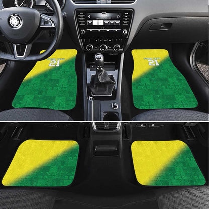 Custom Cricket African Nigeria Car Mats Najeriya Angry Eagle Flag Motif - African Pride