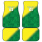Custom Cricket African Nigeria Car Mats Najeriya Angry Eagle Flag Motif - African Pride