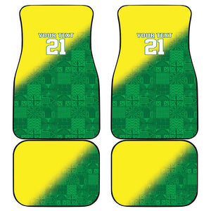 Custom Cricket African Nigeria Car Mats Najeriya Angry Eagle Flag Motif - African Pride