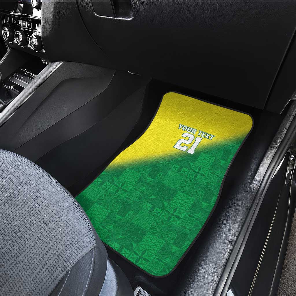 Custom Cricket African Nigeria Car Mats Najeriya Angry Eagle Flag Motif - African Pride