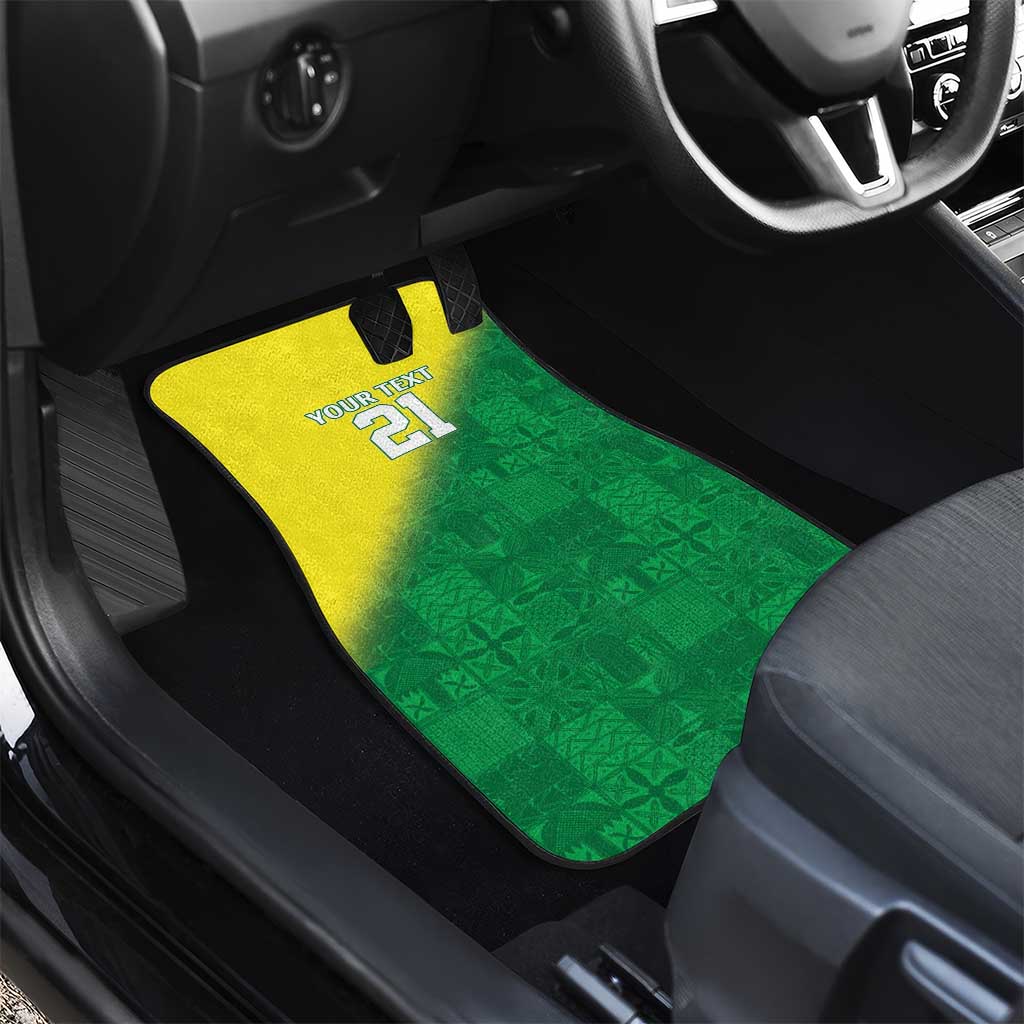 Custom Cricket African Nigeria Car Mats Najeriya Angry Eagle Flag Motif - African Pride