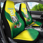 Custom Cricket African Nigeria Car Seat Cover Najeriya Angry Eagle Flag Motif - African Pride