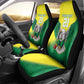 Custom Cricket African Nigeria Car Seat Cover Najeriya Angry Eagle Flag Motif - African Pride