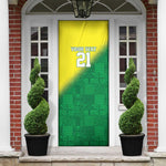 Custom Cricket African Nigeria Door Cover Najeriya Angry Eagle Flag Motif