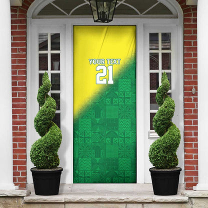 Custom Cricket African Nigeria Door Cover Najeriya Angry Eagle Flag Motif