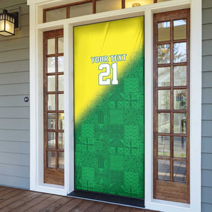 Custom Cricket African Nigeria Door Cover Najeriya Angry Eagle Flag Motif